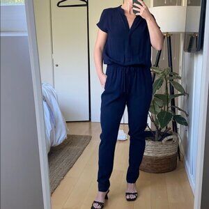 Blue BABATON Donnie Jumpsuit with Drawstring Size Small